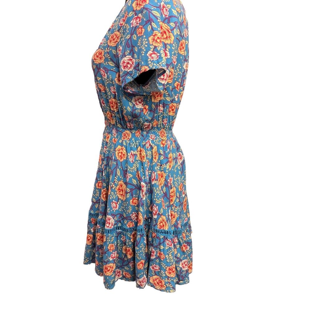 Sunday Mi Amor Dress Small Anthropologie Mini Cottage Core Smocked Waist Whimsy - Picture 3 of 7